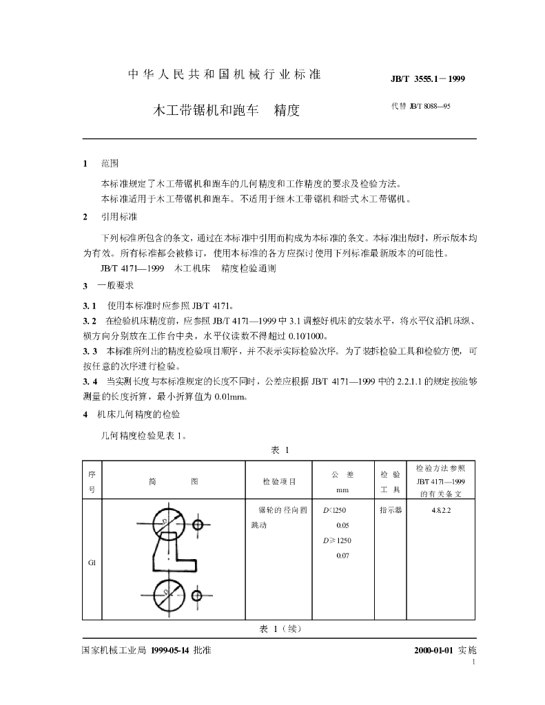 JB/T 3555.1-1999 标准预览