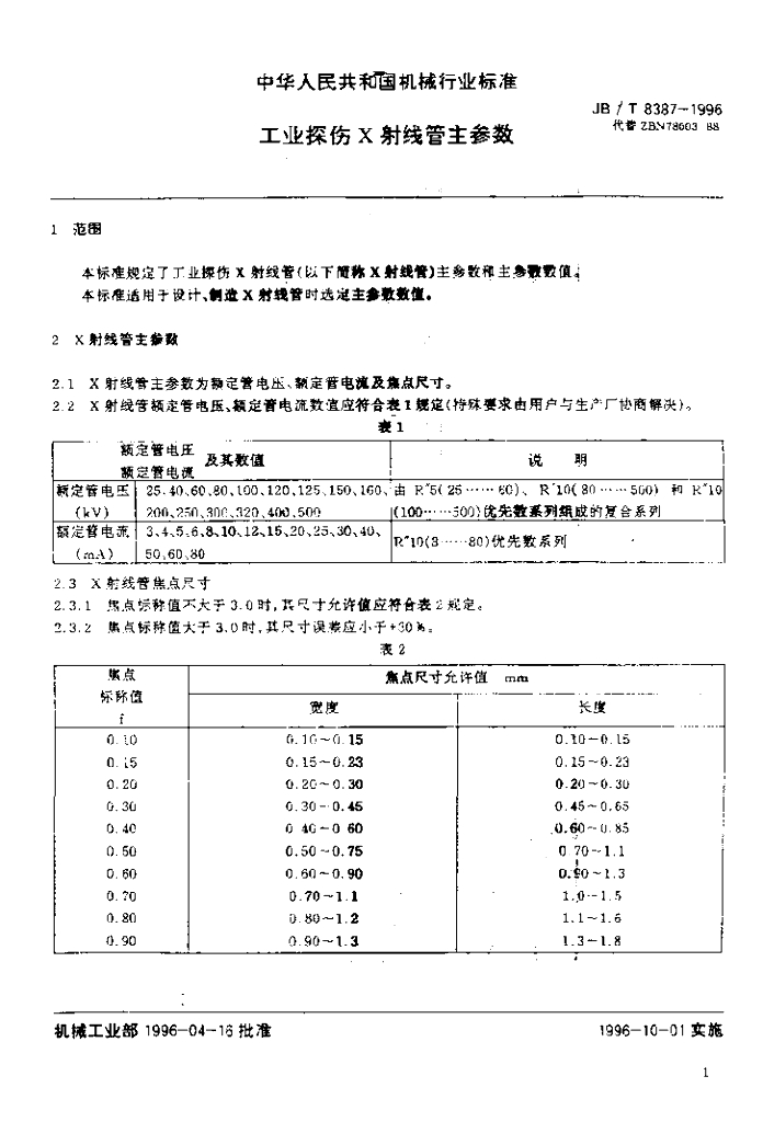 JB/T 8387-1996 标准预览