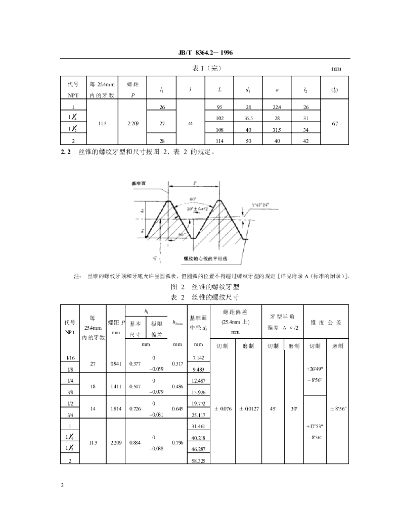 JB/T 8364.2-1996 标准预览