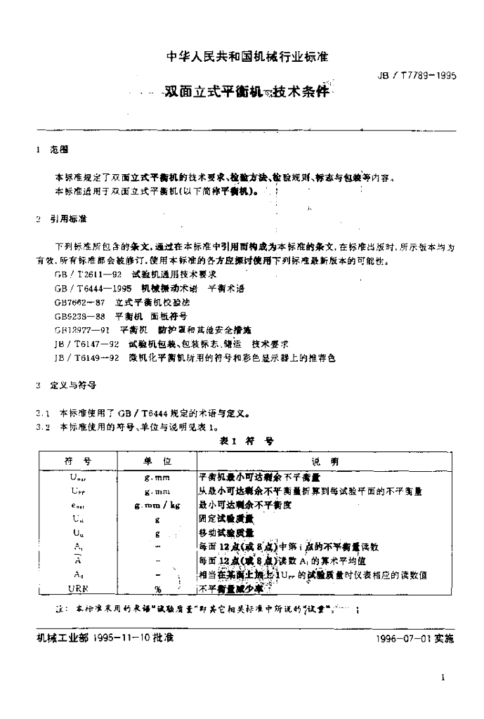 JB/T 7789-1995 标准预览