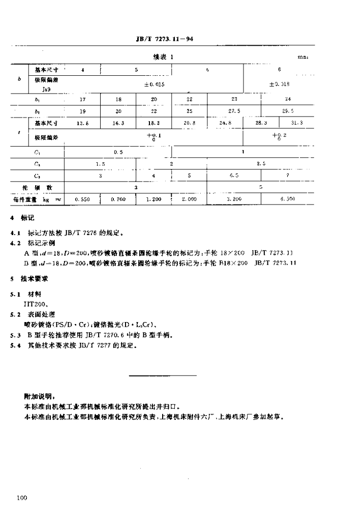 JB/T 7273.11-1994 标准预览