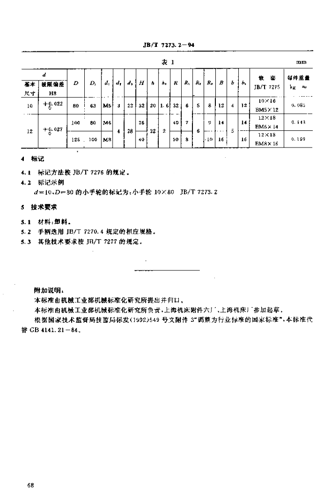 JB/T 7273.2-1994 标准预览