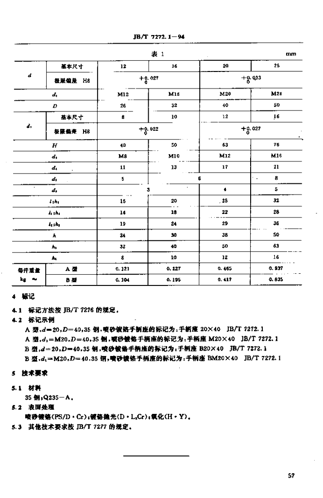 JB/T 7272.1-1994 标准预览
