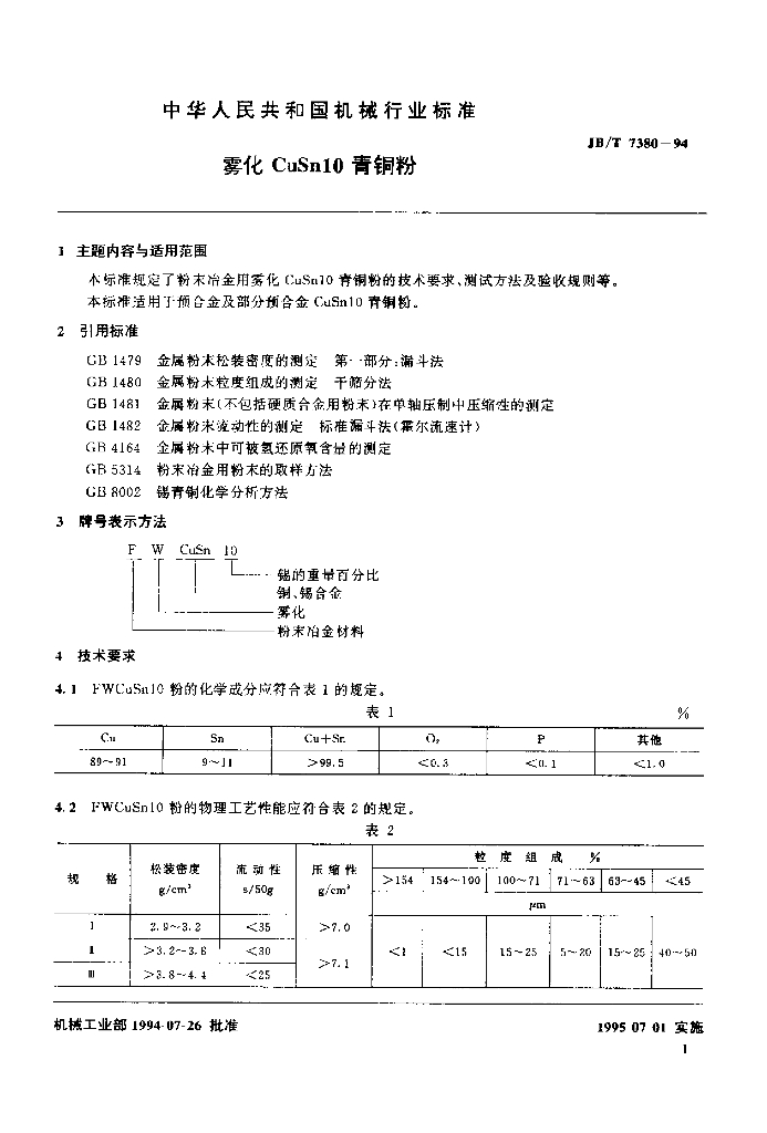 JB/T 7380-1994 标准预览