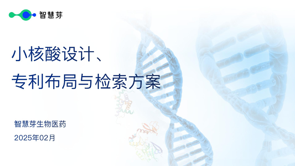 智慧芽：2025年小核酸设计、专利布局与检索方案