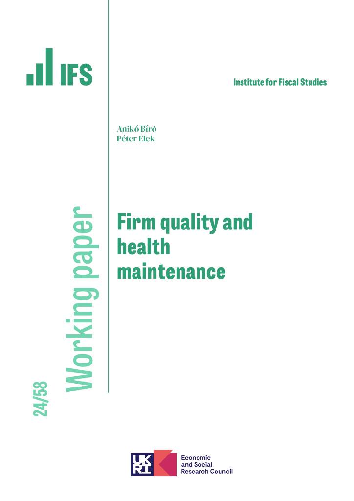 英国财政研究所（IFS）：坚实的质量和健康维护（英文版）