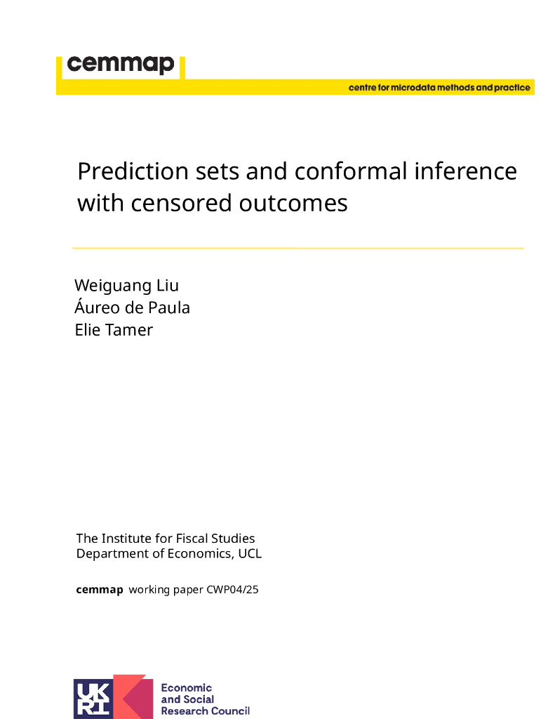 英国财政研究所（IFS）：预测集和与审查结果一致的推论（英文版）