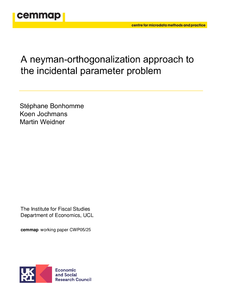 英国财政研究所（IFS）：附带参数问题的新正化方法（英文版）