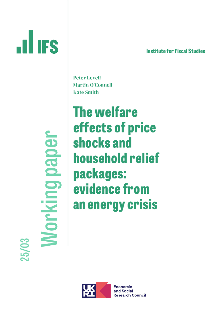 英国财政研究所（IFS）：价格冲击和家庭一揽子救济对福利的影响能源危机的证据（英文版）