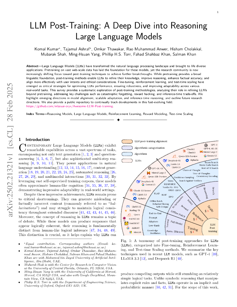 大语言模型的后训练：深入探究推理（英文版）