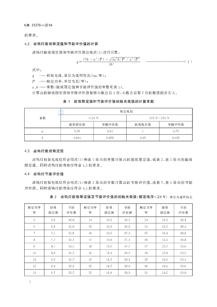 GB 31276-2014 标准预览