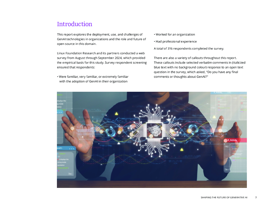 LFAI&Data：2024年塑造生成式人工智能的未来：开源在GenAI技术演进与实施中的作用研究报告（英文版）_第7页