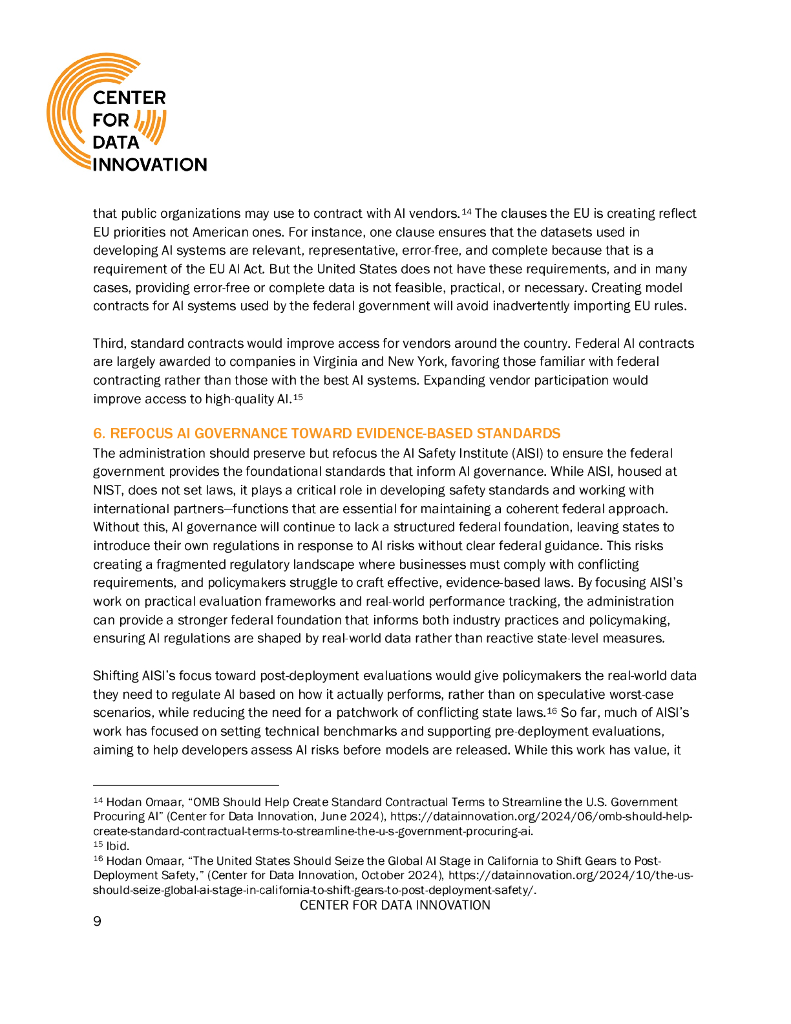ITIF：2025年对人工智能行动计划的建议报告（英文版）_第9页
