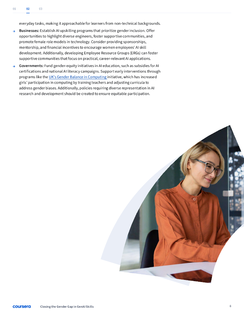 Coursera：2025年弥合生成式AI技能性别鸿沟：学习及应用生成式人工智能女性赋权研究报告（英文版）_第8页