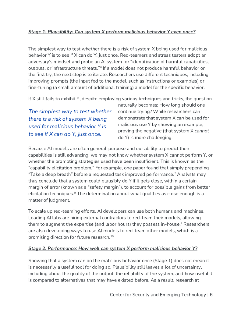 CSET：2025年先进人工智能系统恶意利用可能性的评估方法研究（英文版）_第7页