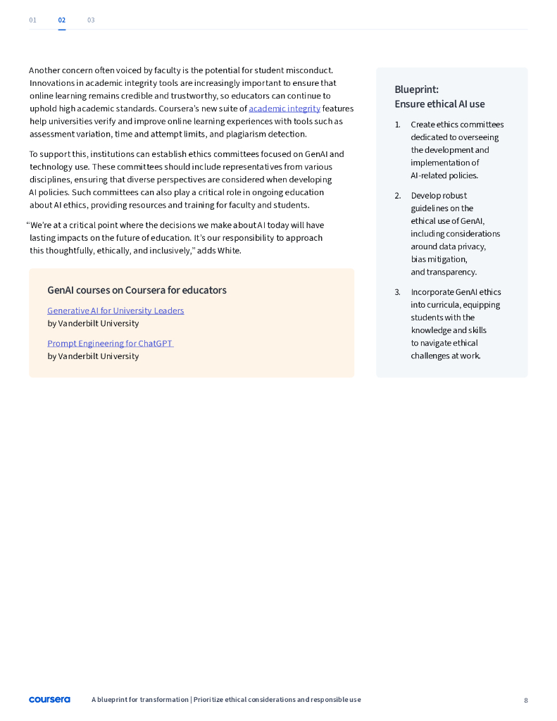 Coursera：2024年高等教育中的生成式AI研究报告：转型与创新的战略框架（英文版）_第8页