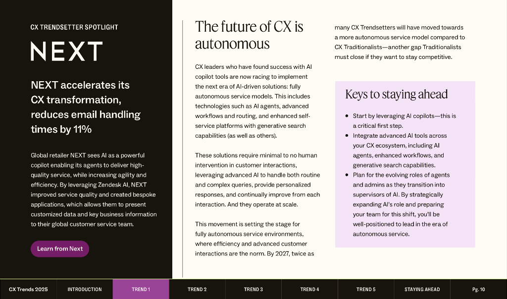 Zendesk：2025年CX先行者以人为本的人工智能为优势报告-遥遥领先于同行（英文版）_第10页
