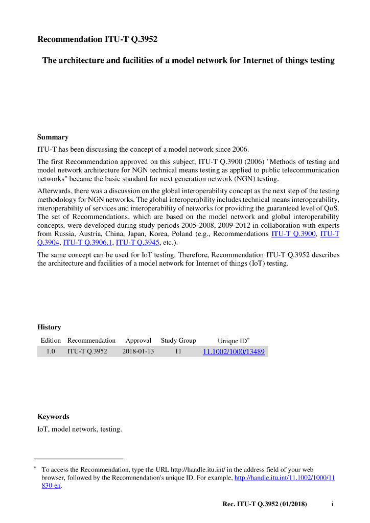 ITU-T Q.3952-2018 标准预览