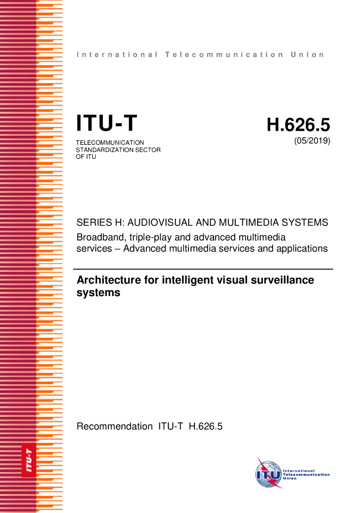 ITU-T H.626.5-2019 智能视觉监控系统的体系结构