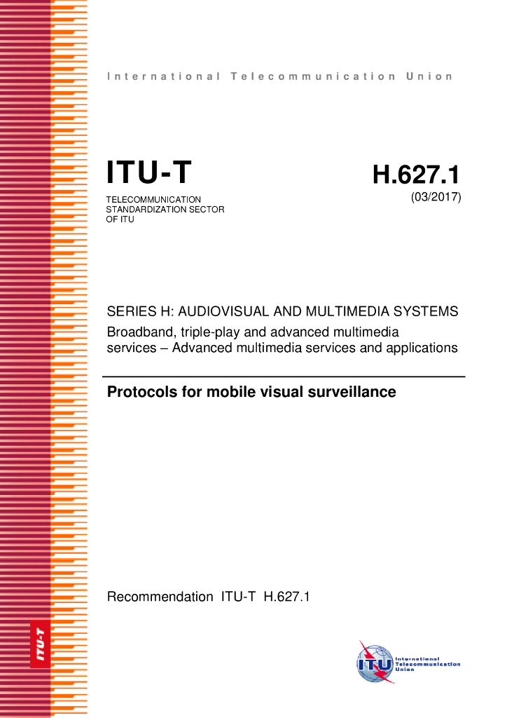 ITU-T H.627.1-2017 移动视觉监控协议