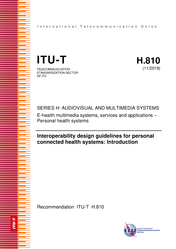 ITU-T H.810-2019 个人互联医疗系统互操作性设计指南 简介