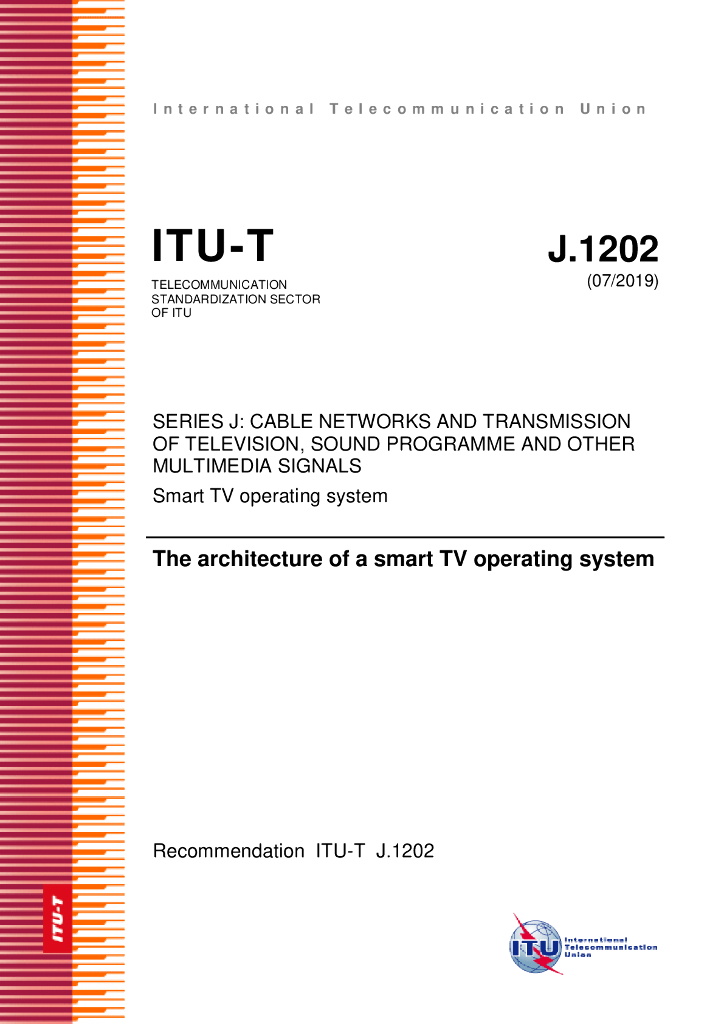 ITU-T J.1202-2019 智能电视操作系统的体系结构