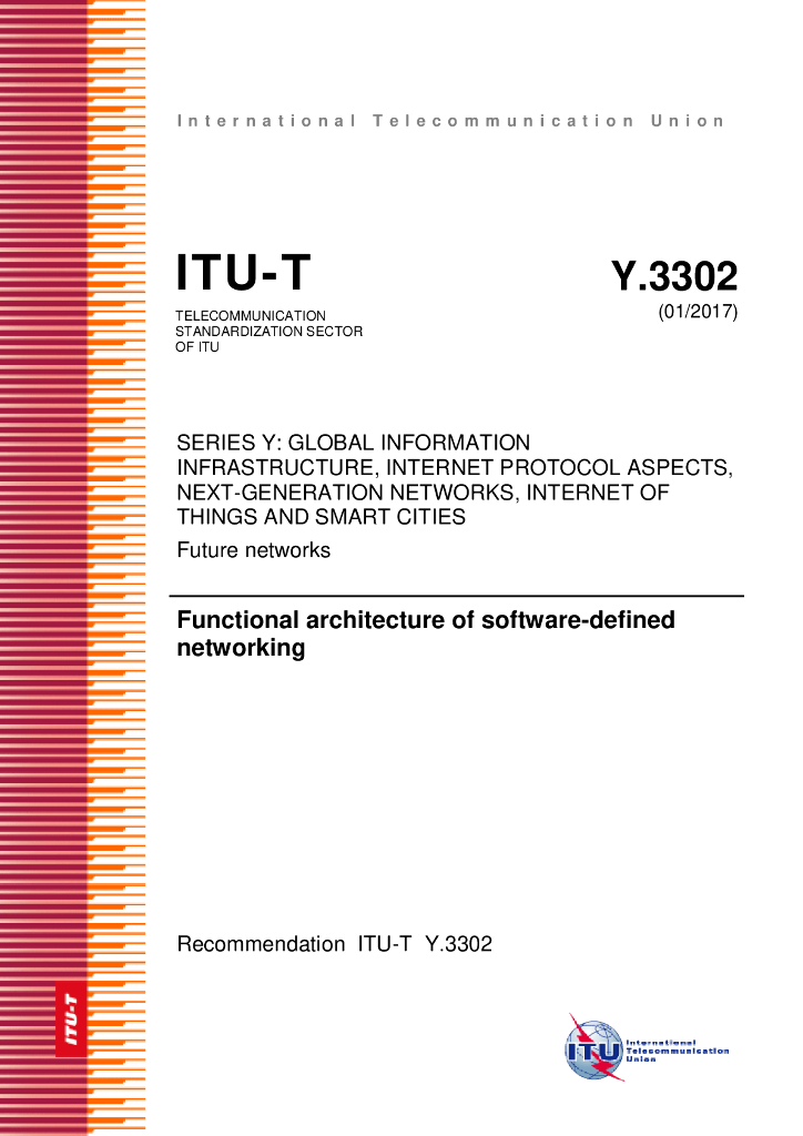 ITU-T Y.3302-2017 软件定义网络的功能架构