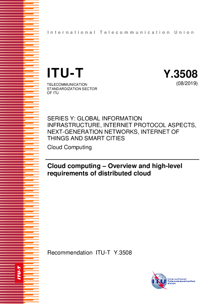 ITU-T Y.3508-2019 云计算 分布式云概述和高级要求