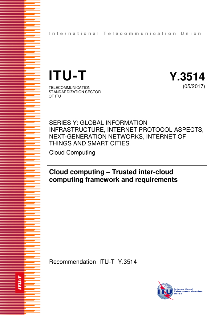 ITU-T Y.3514-2017 云计算 可信赖的云计算框架和要求