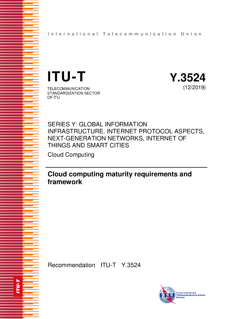 ITU-T Y.3524-2019 云计算成熟度要求和框架（英文版）