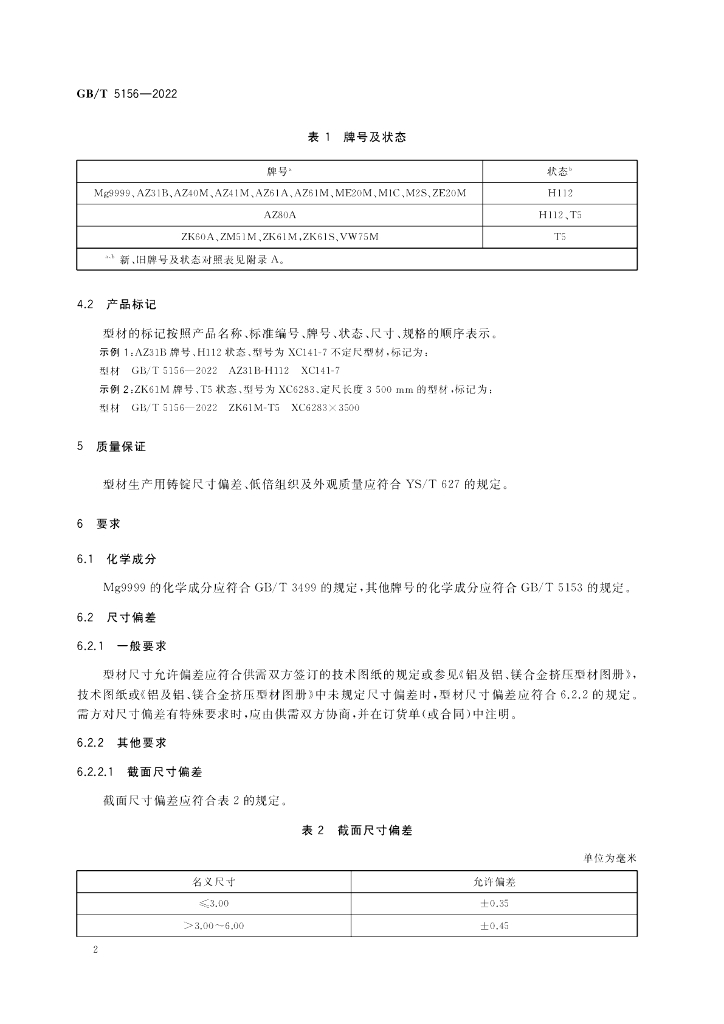 GB/T 5156-2022 标准预览