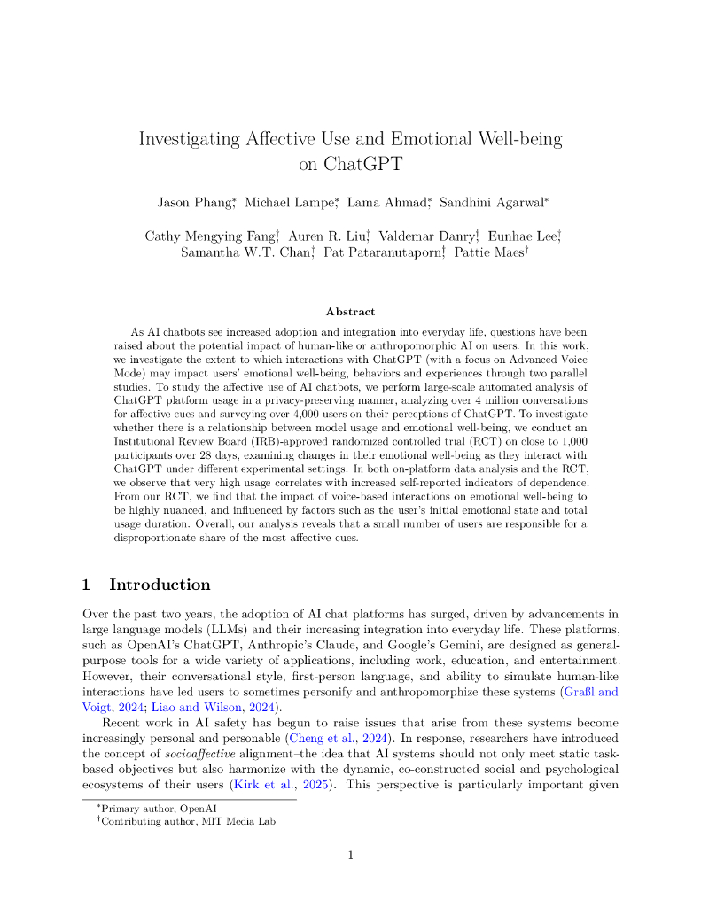 ChatGPT的情感使用与情感幸福感研究（英文版）