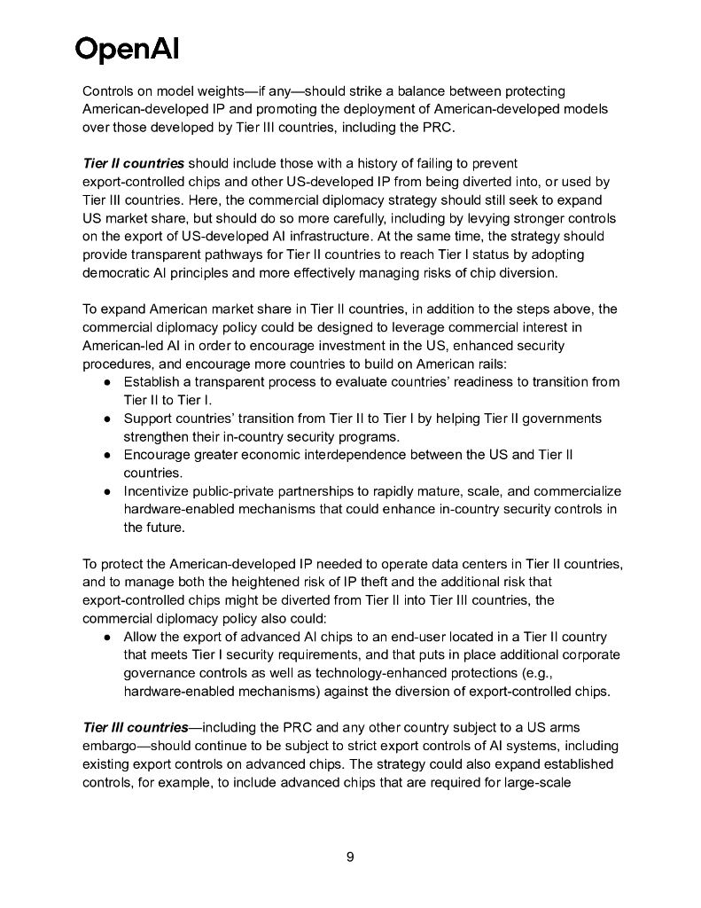 OpenAI：2025年OpenAI对美国人工智能行动计划的建议报告（英文版）_第9页