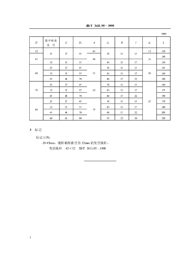 JB/T 3411.95-1999 标准预览