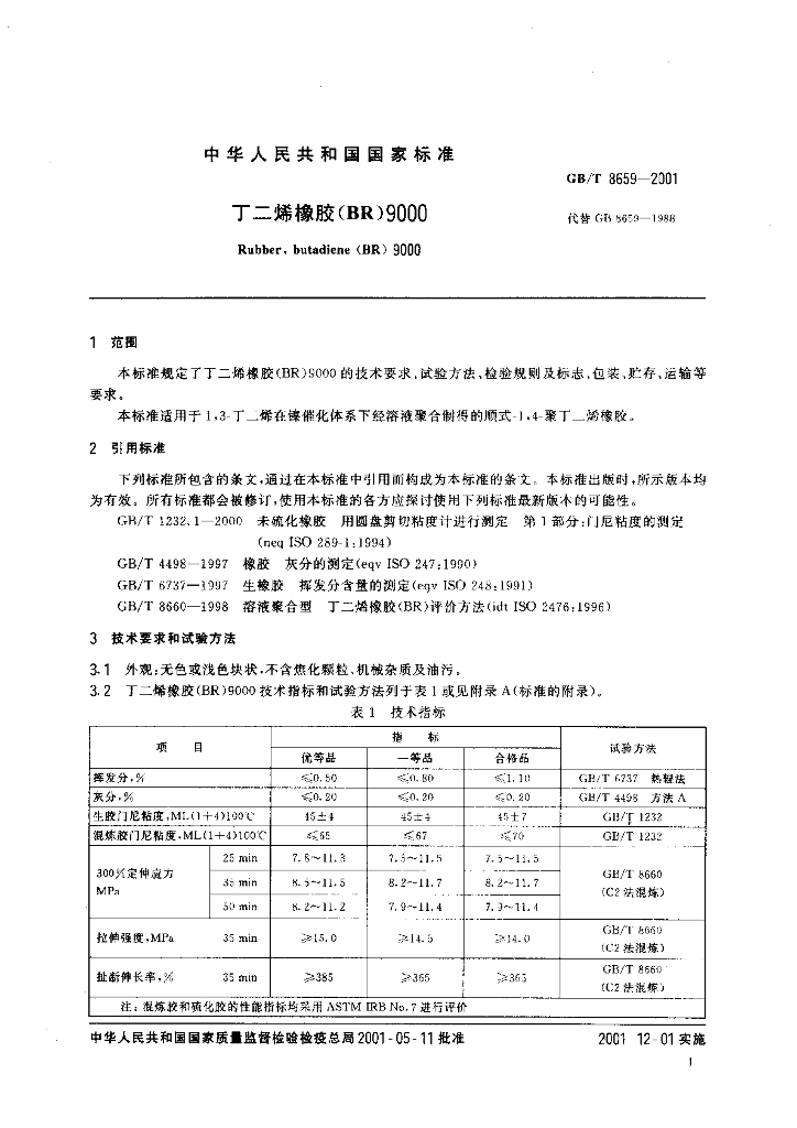 GB/T 8659-2001 标准预览