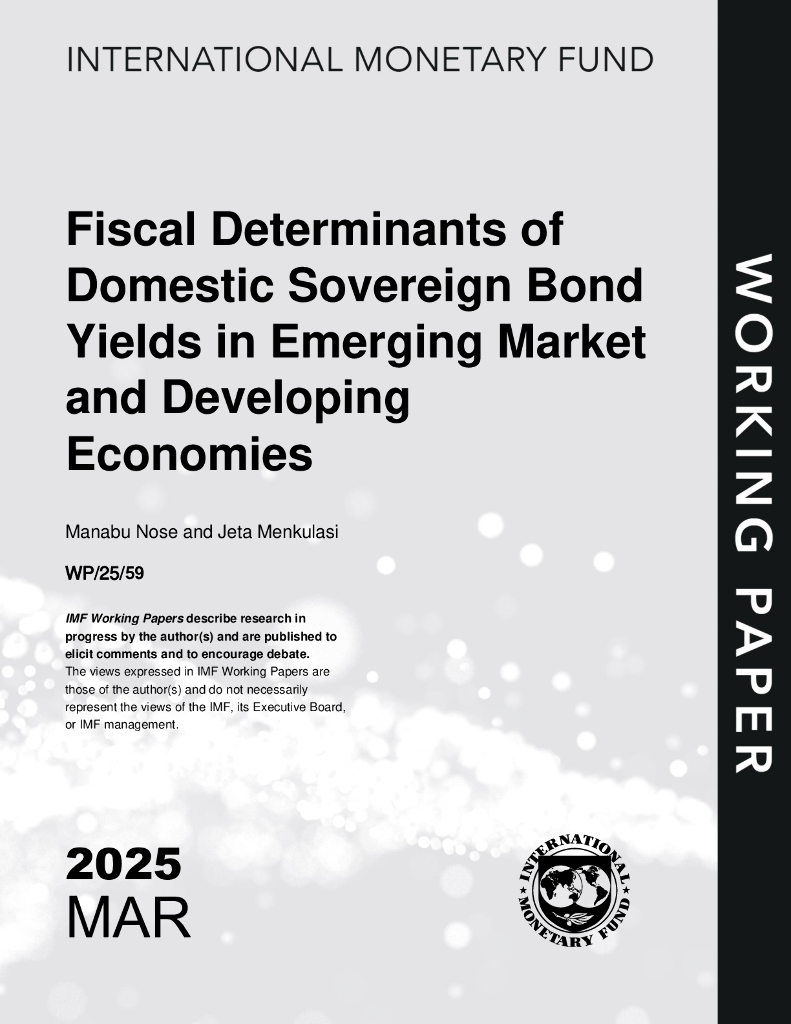 国际货币基金组织：新兴市场和发展中经济体国内主权债券收益率的财政决定因素（英文版）