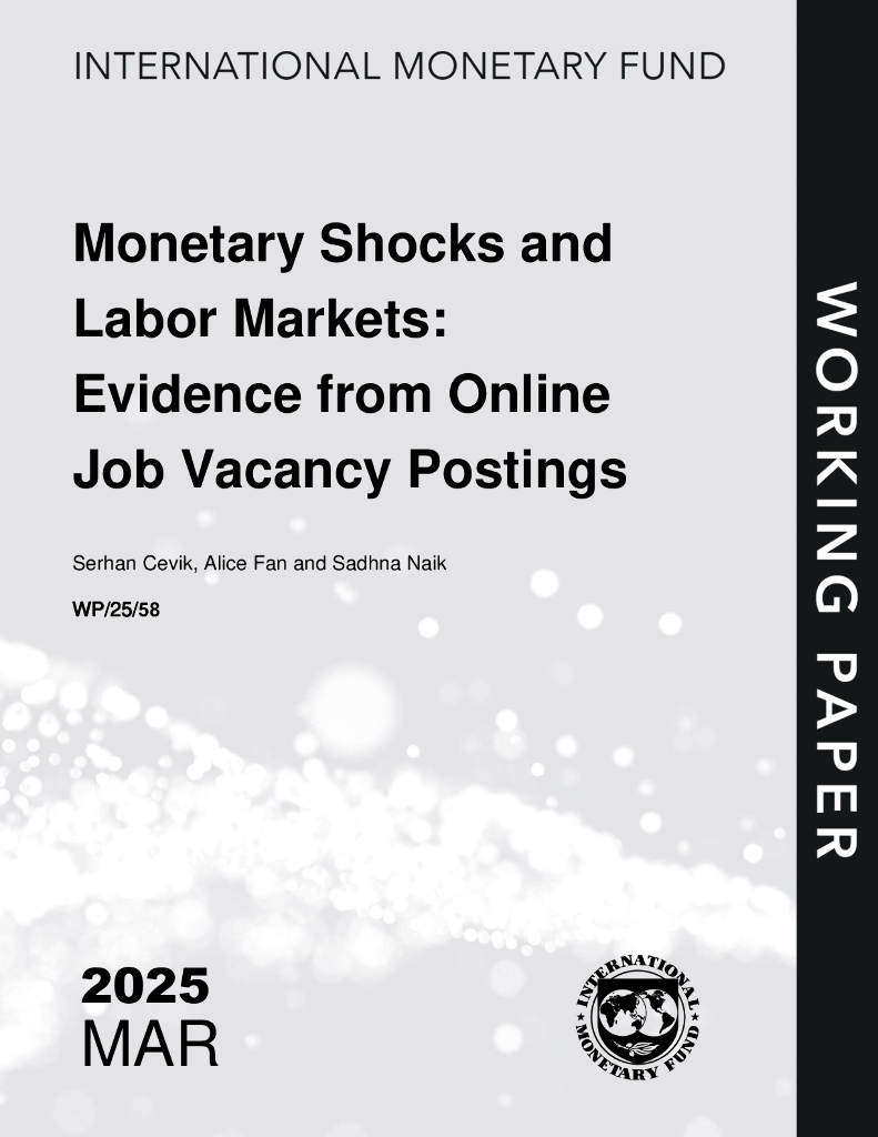 国际货币基金组织：货币冲击与劳动力市场：来自在线职位空缺的证据（英文版）