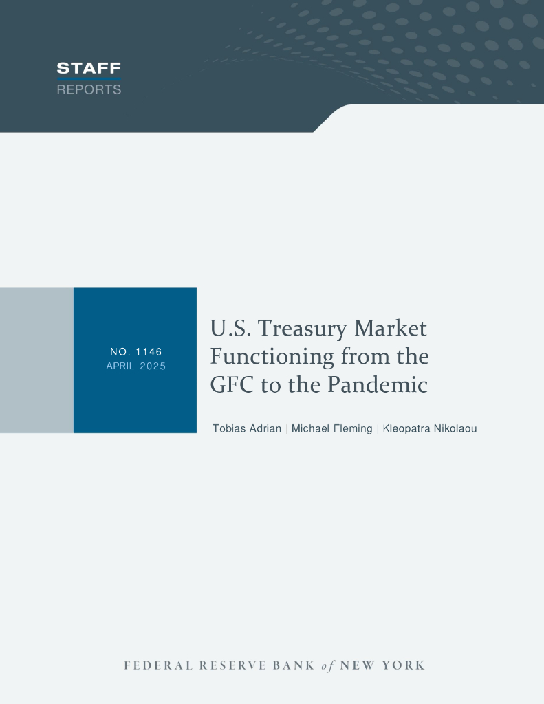 纽约联储：美国国债市场从全球金融危机到疫情的运作（英文版）