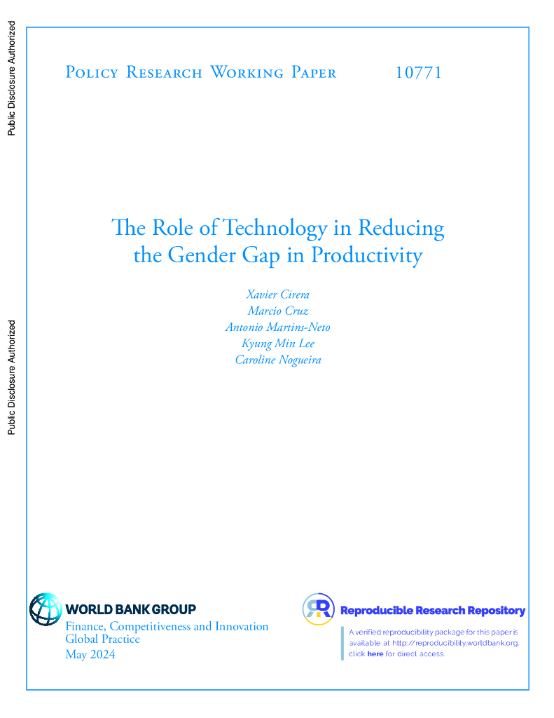世界银行：技术在缩小生产力性别差距方面的作用（英文版）