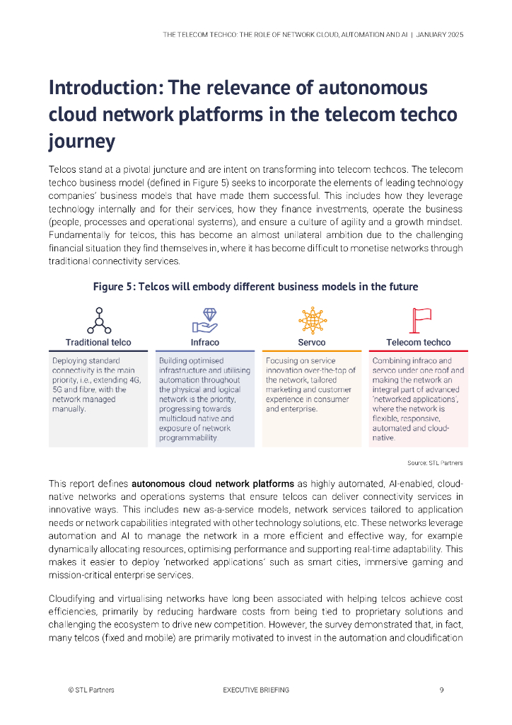 STL Partner：2025年电信科技公司转型研究报告：网络云、自动化及人工智能的加速作用（英文版）_第9页