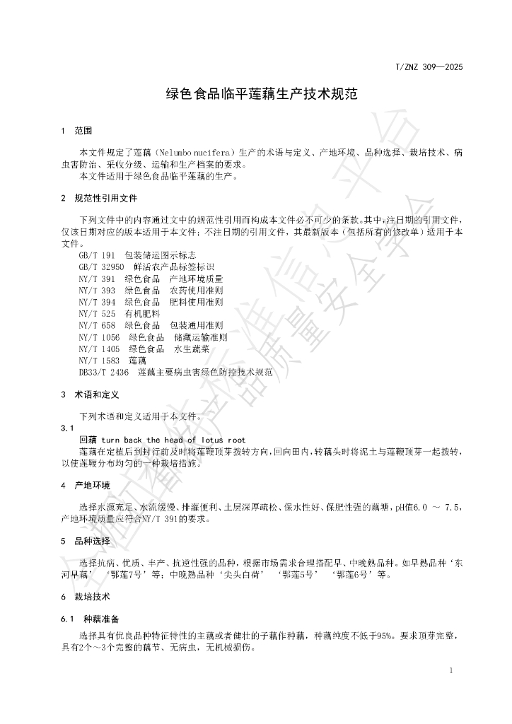 T/ZNZ 309-2025 标准预览