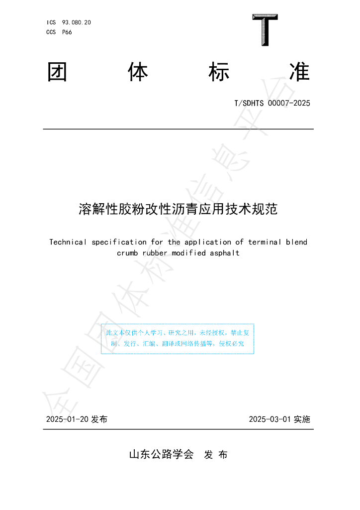T/SDHTS 00007-2025 标准预览