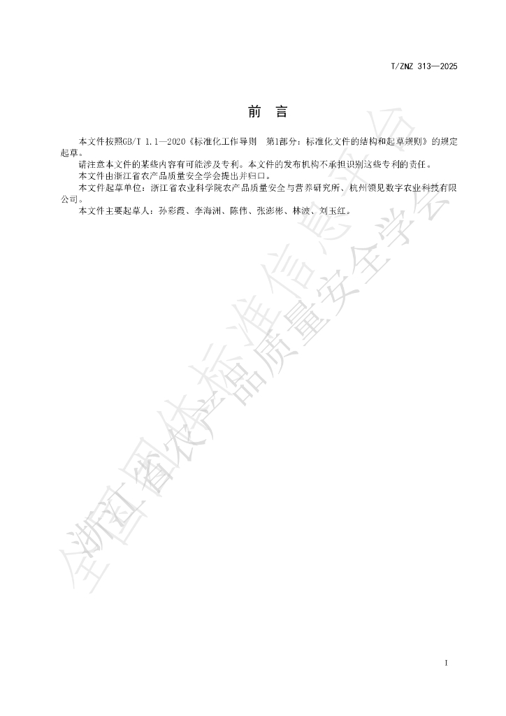 T/ZNZ 313-2025 标准预览