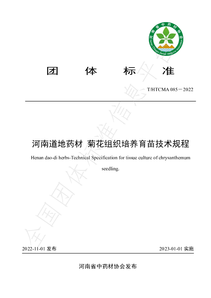 T/HTCMA 085-2022 标准预览
