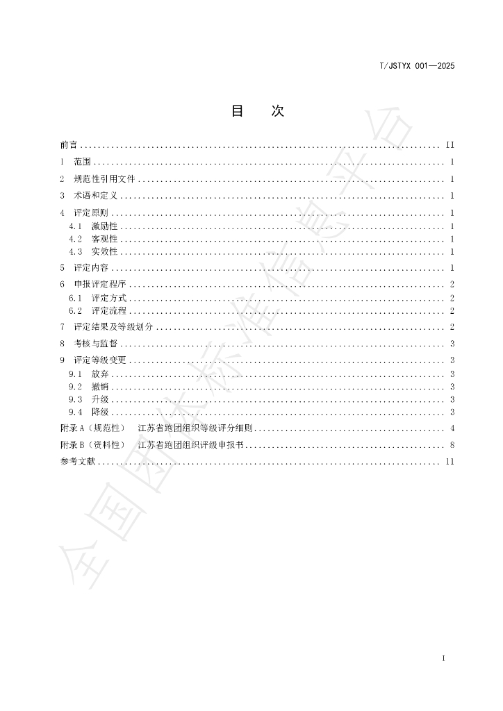 T/JSTYX 001-2025 标准预览