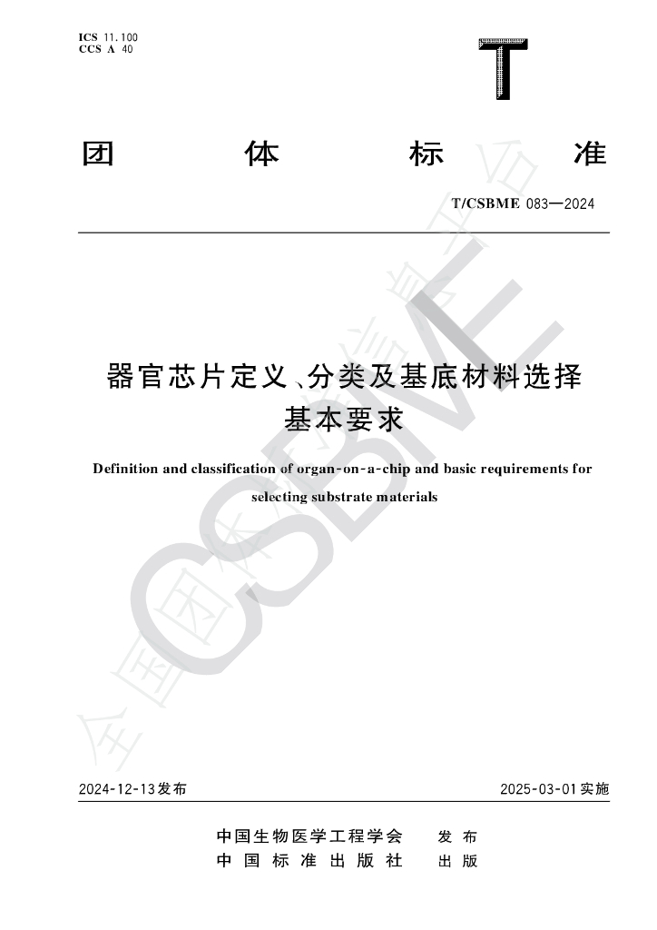 T/CSBME 083-2024 标准预览