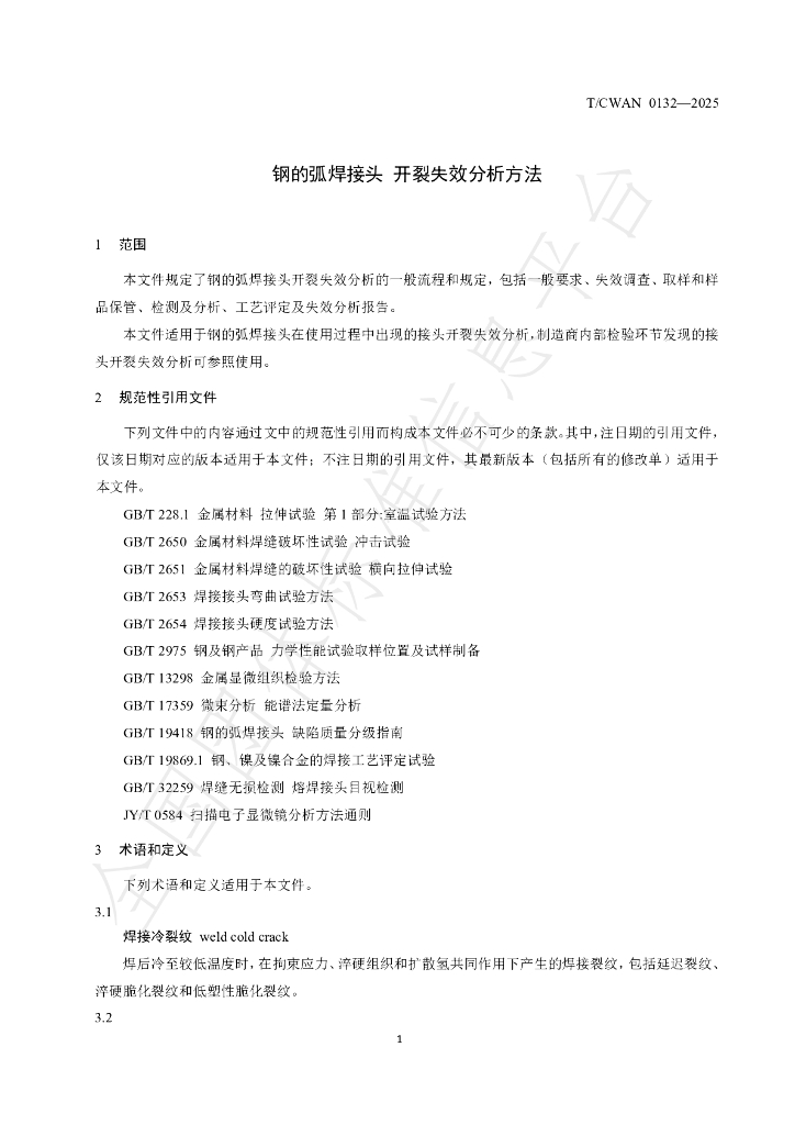 T/CWAN 0132-2025 标准预览