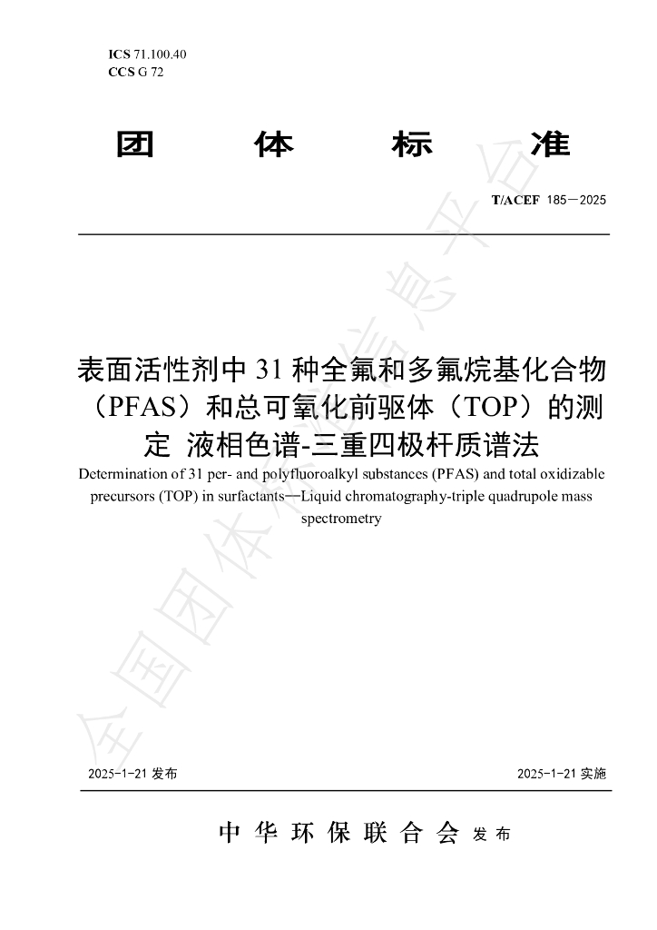 T/ACEF 185-2025 标准预览