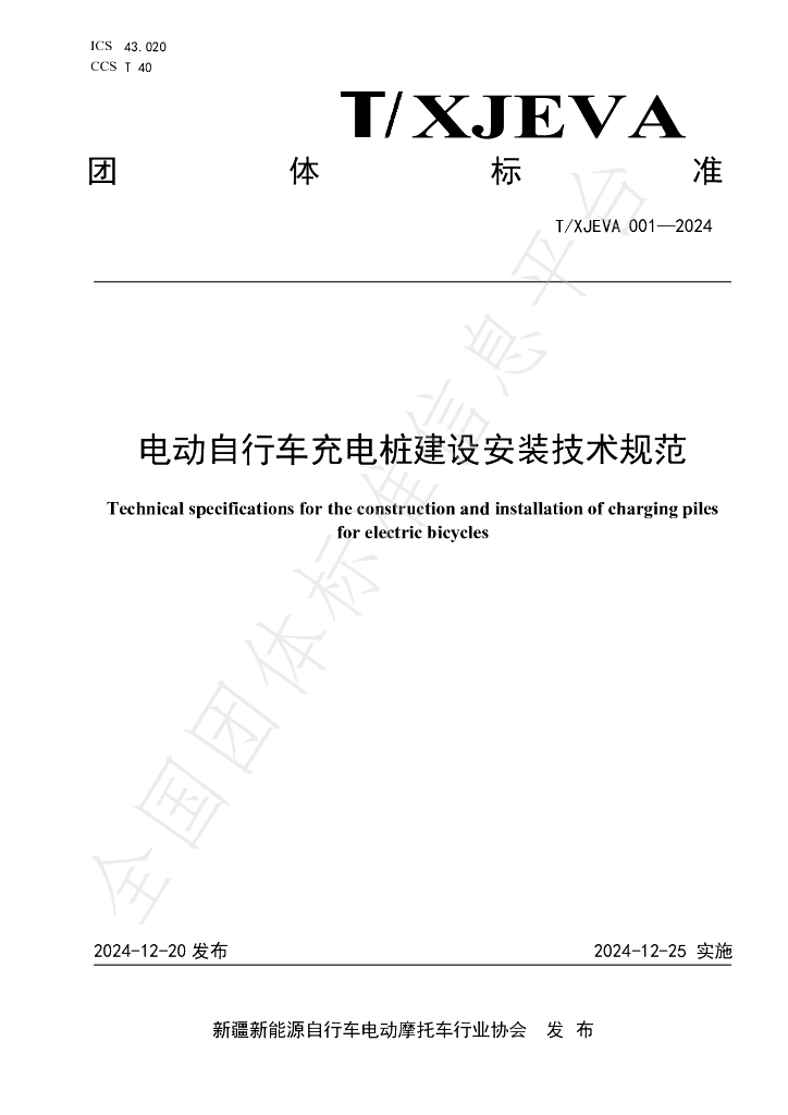 T/XJEVA 001-2024 标准预览