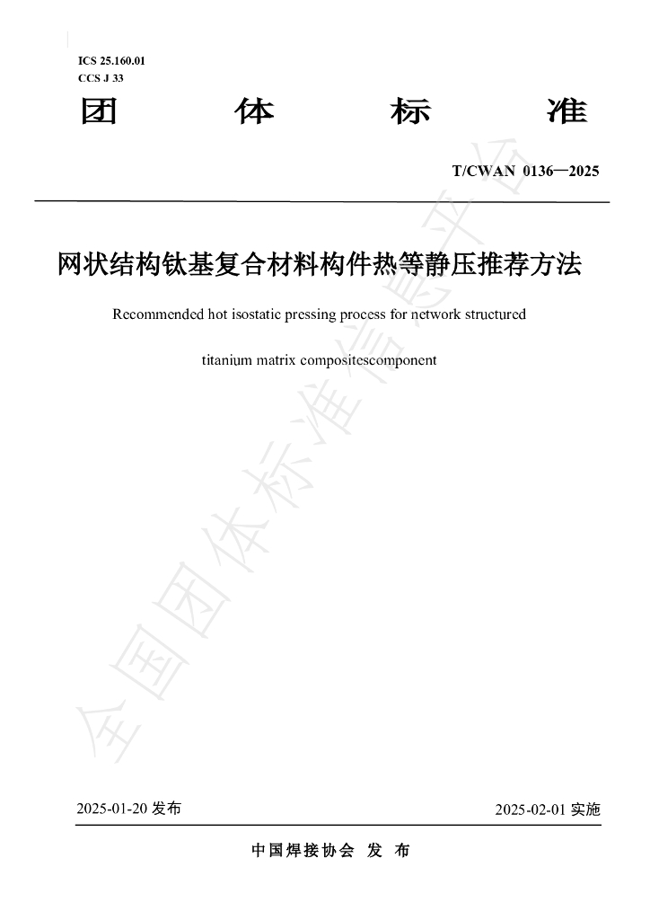 T/CWAN 0136-2025 标准预览